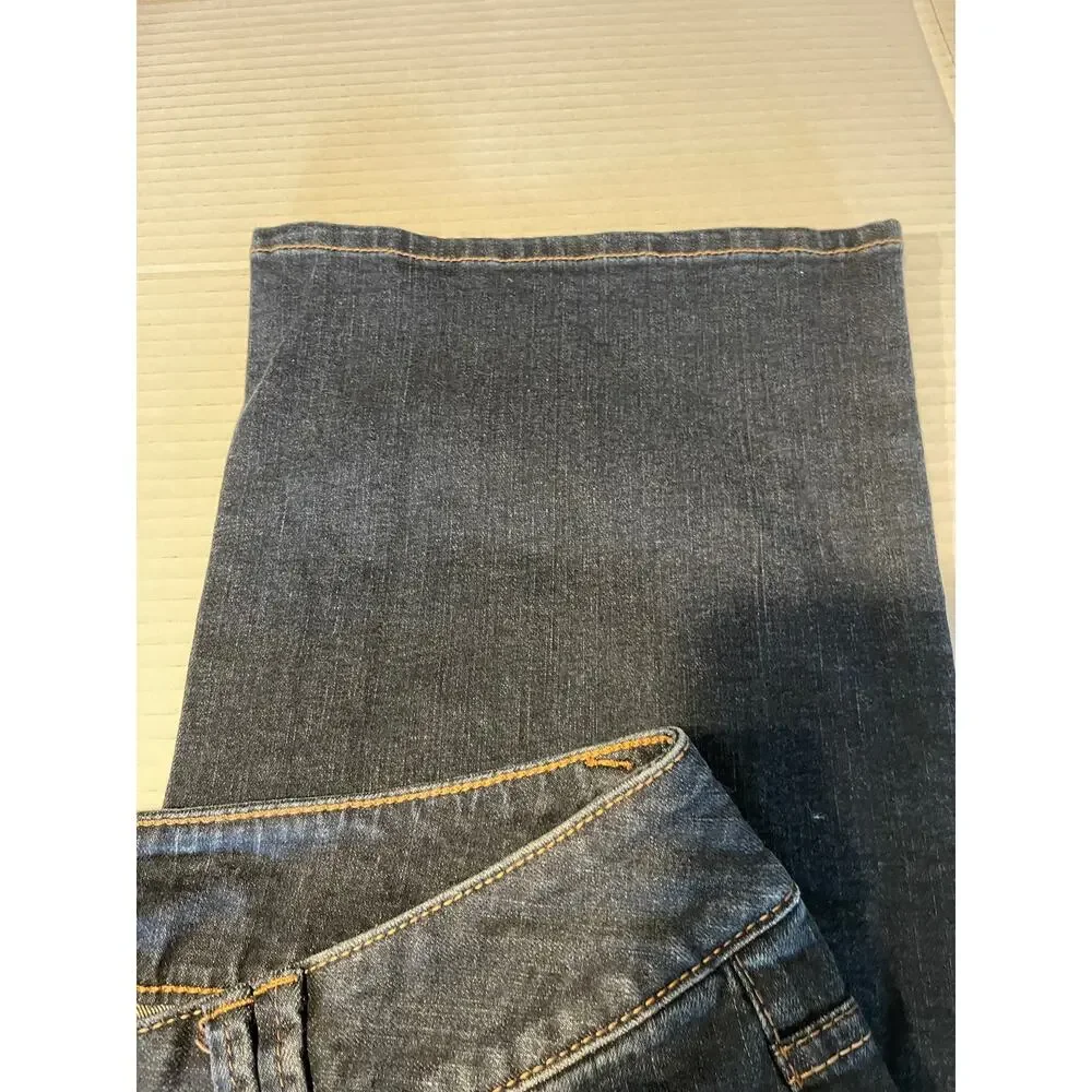 Lane Bryant women's dark wash jeans sz 18 petite slim boot genius fit jeans